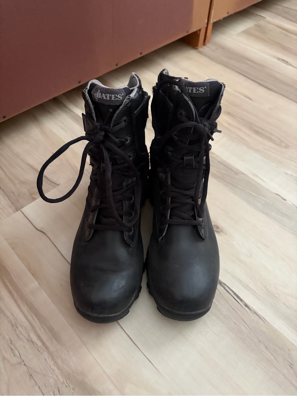 Boys Bates Black Lace-Up Tactical Boots